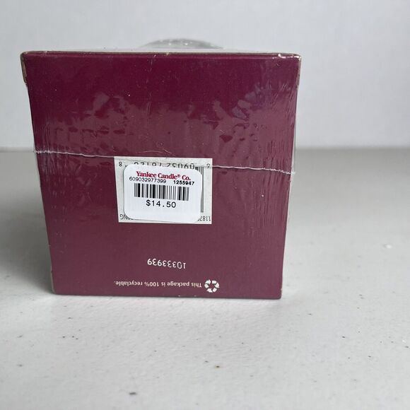 Yankee Candle Cranberry Orange Scent 12 Tea Lights Crackle Glass Jar Retired NEW - Picture 9 of 11